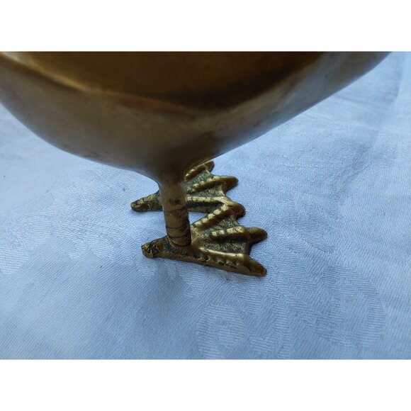 Vintage brass goose or duck standing with head looking up made in Korea - Picture 4 of 9